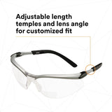 3M 11374-00000-20 BX Reader Safety Glasses, +1.5 Diopter, Anti Fog Anti Scratch Clear Lens, Silver Frame (7000127490) (1 Pair) (20 Pack) - 4