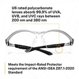 3M 11374-00000-20 BX Reader Safety Glasses, +1.5 Diopter, Anti Fog Anti Scratch Clear Lens, Silver Frame (7000127490) (1 Pair) (20 Pack) - 7