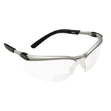 3M 11376-00000-20 Safety Glasses with Readers, BX, 2.5 Diopter, ANSI Z87, Anti-Fog Anti-Scratch Clear Lens, Silver Frame, Adjustable Temples and Lens Angle (7000127491) (1 Pair) (20 Pack)