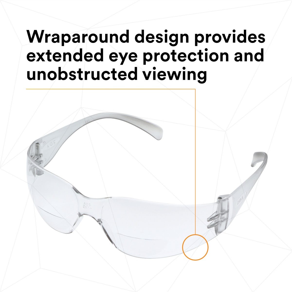3M 11513-00000-20 Virtua Safety Glasses with Readers, +1.5 Diopter, Anti-Fog Clear Lens, Clear Frame (7000127511) (20 Pack) - 5