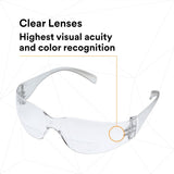 3M 11515-00000-20 Virtua Safety Glasses Reader Protective Eyewear, +2.5 Diopter, Anti-Fog Clear Lens, Clear Frame, ANSI Z87.1-2015 (7000127513) (20 Pack) - 6