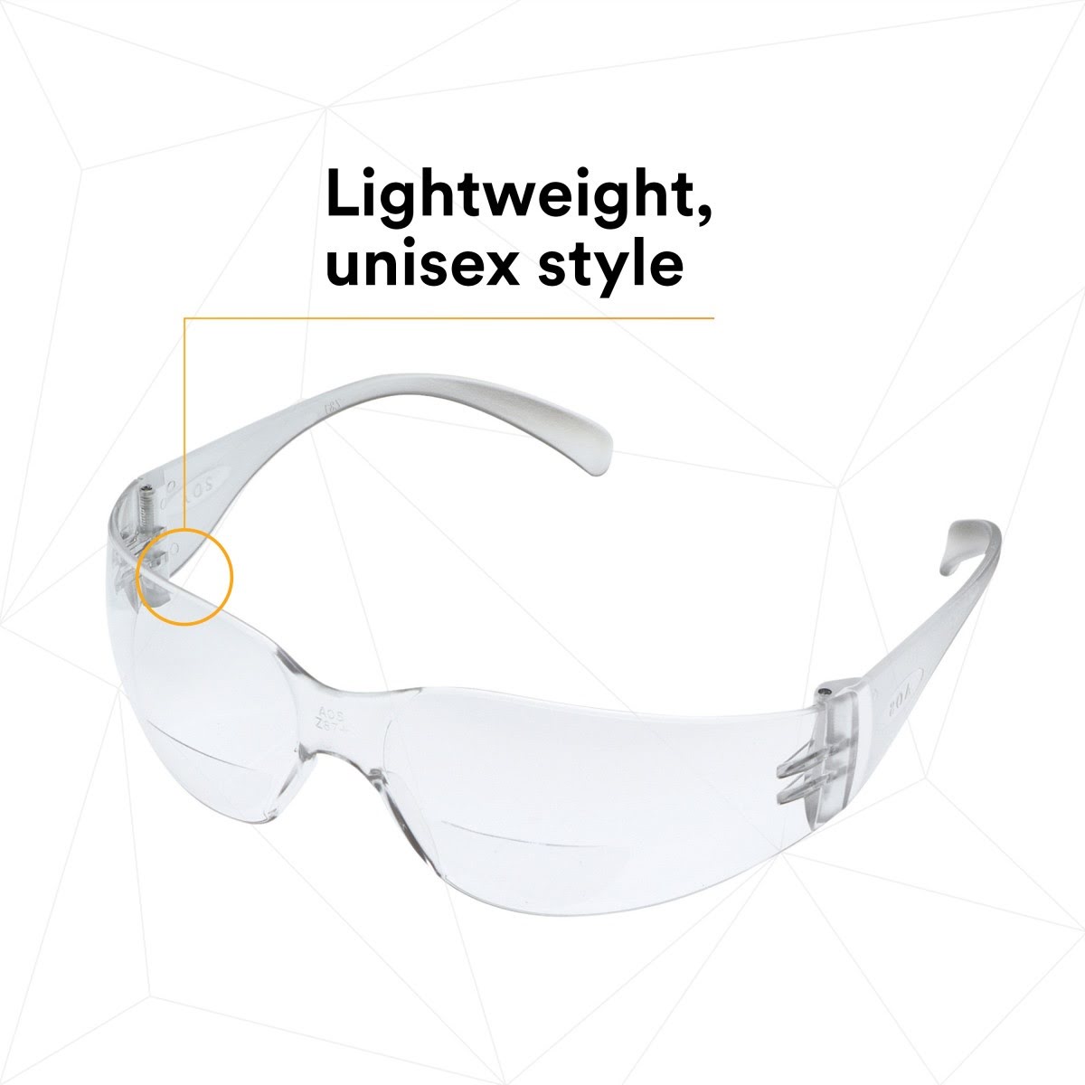3M 11515-00000-20 Virtua Safety Glasses Reader Protective Eyewear, +2.5 Diopter, Anti-Fog Clear Lens, Clear Frame, ANSI Z87.1-2015 (7000127513) (20 Pack) - 8