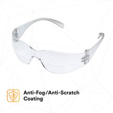 3M 11515-00000-20 Virtua Safety Glasses Reader Protective Eyewear, +2.5 Diopter, Anti-Fog Clear Lens, Clear Frame, ANSI Z87.1-2015 (7000127513) (20 Pack) - 10