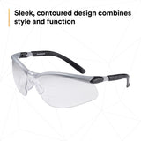 3M 11458-00000-20 BX Dual Reader Protective Safety Glasses, +2.0 Diopter, Anti-Fog Clear Lens, Silver/Black Frame (7000127662) (20 Pack) - 8
