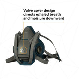 3M 6502QL Rugged Comfort Quick Latch Half Facepiece Reusable Respirator, Medium, Bayonet Connection, Cool Flow Valve, Silicone Face Seal (7000128239) (10 Pack) - 9