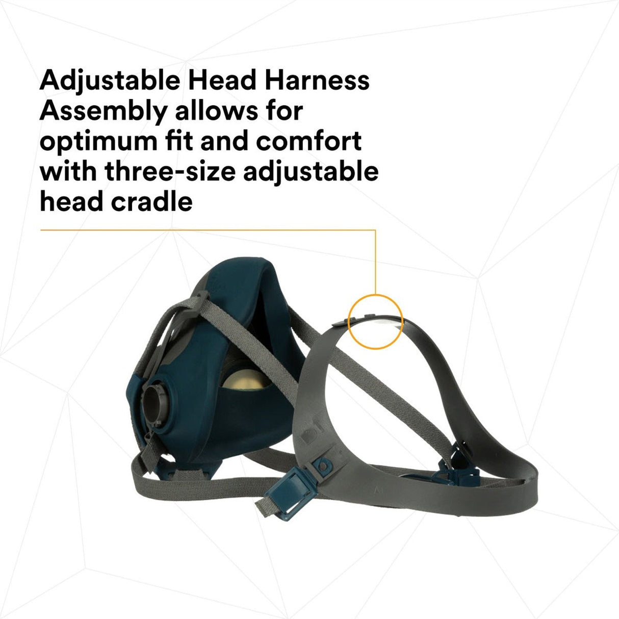 3M 49492 Rugged Comfort Quick Latch Half Facepiece Reusable Respirator, Large, Gray, Silicone Face Seal, Bayonet Connection, Cool Flow Valve (6503QL) (7000128241) (10 Pack) - 6