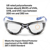 3M 11872 Virtua Safety Glasses, Anti-Fog, Clear Lens, Blue Frame, Removable Foam Gasket, Cord Control System, ANSI Z87 (7000128259) - 5