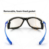 3M 11872 Virtua Safety Glasses, Anti-Fog, Clear Lens, Blue Frame, Removable Foam Gasket, Cord Control System, ANSI Z87 (7000128259) - 7
