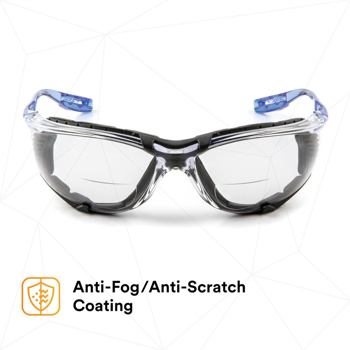 3M 11872 Virtua Safety Glasses, Anti-Fog, Clear Lens, Blue Frame, Removable Foam Gasket, Cord Control System, ANSI Z87 (7000128259) - 9
