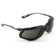 3M 11873-00000-20 Virtua CCS Safety Glasses Gray Anti-Fog Anti-Scratch Lens Black Frame Corded Earplug Control System Removable Foam Gasket (7000128260)