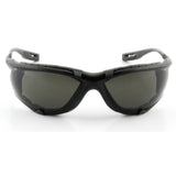 3M 11873-00000-20 Virtua CCS Safety Glasses Gray Anti-Fog Anti-Scratch Lens Black Frame Corded Earplug Control System Removable Foam Gasket (7000128260) - 2