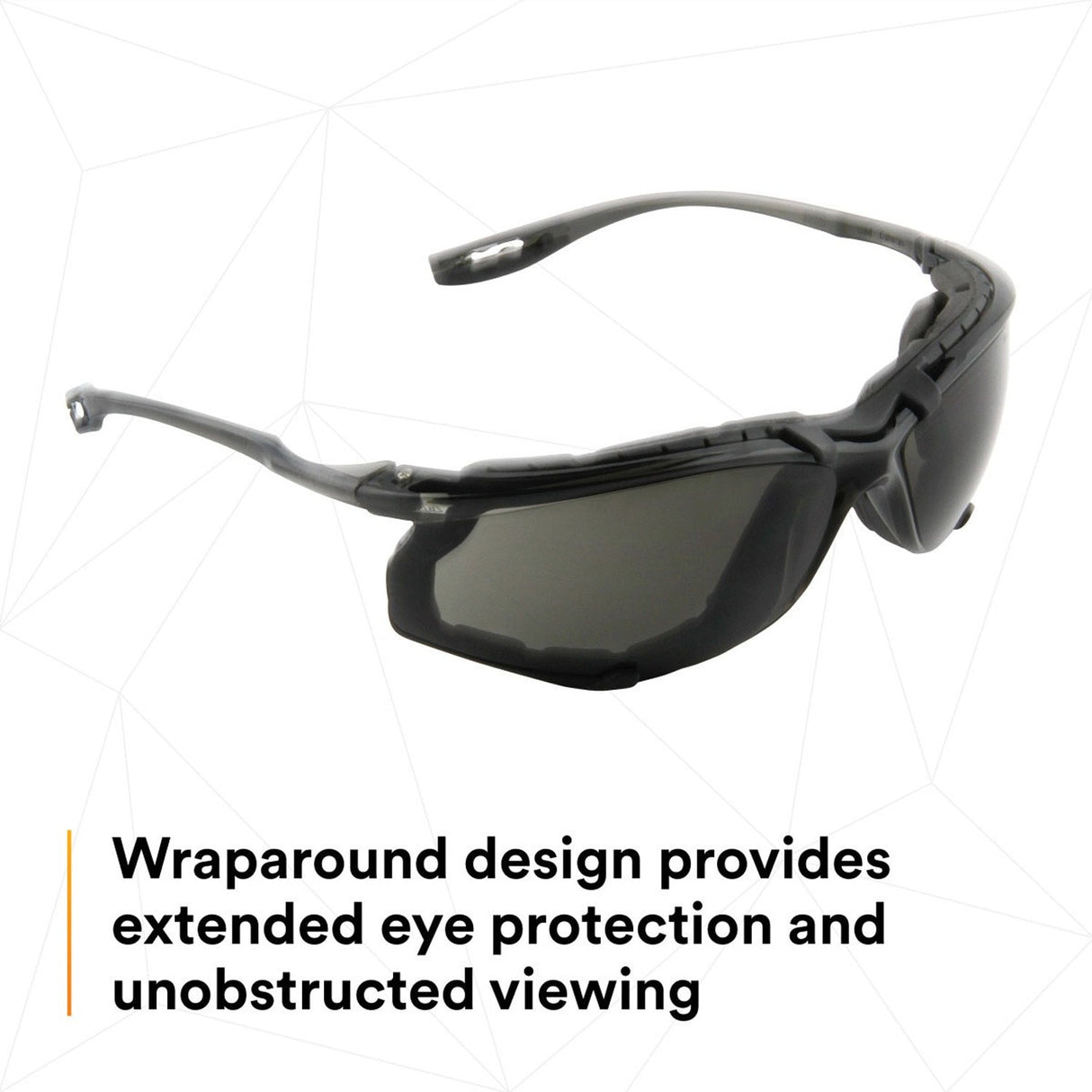3M 11873-00000-20 Virtua CCS Safety Glasses Gray Anti-Fog Anti-Scratch Lens Black Frame Corded Earplug Control System Removable Foam Gasket (7000128260) - 6
