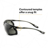 3M 11873-00000-20 Virtua CCS Safety Glasses Gray Anti-Fog Anti-Scratch Lens Black Frame Corded Earplug Control System Removable Foam Gasket (7000128260) - 8
