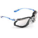 3M 11874-00000-20 Virtua Safety Glasses CCS Anti-Fog Indoor/Outdoor Mirrored Lens Blue Frame Removable Foam Gasket ANSI Z87.1 (7000128261) (20 Pack) - 2