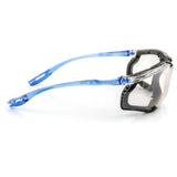 3M 11874-00000-20 Virtua Safety Glasses CCS Anti-Fog Indoor/Outdoor Mirrored Lens Blue Frame Removable Foam Gasket ANSI Z87.1 (7000128261) (20 Pack) - 3