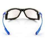 3M 11874-00000-20 Virtua Safety Glasses CCS Anti-Fog Indoor/Outdoor Mirrored Lens Blue Frame Removable Foam Gasket ANSI Z87.1 (7000128261) (20 Pack) - 4