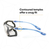 3M 11874-00000-20 Virtua Safety Glasses CCS Anti-Fog Indoor/Outdoor Mirrored Lens Blue Frame Removable Foam Gasket ANSI Z87.1 (7000128261) (20 Pack) - 10