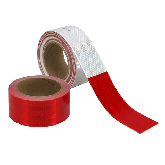 3M 983-326 ES Diamond Grade Conspicuity Markings 983-326, Red/White, DOT, 2 in x 50 yd, Kiss-cut every 12 in (7000129414) (6 Pack)