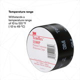 3M 1100P-2X100FT Temflex Vinyl Corrosion Protection Tape 1100 Printed Black 2 in x 100 ft (7000132166) (24 Pack) - 3