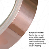 3M 1181-1X18YD EMI Copper Foil Shielding Tape, Copper, Conductive Acrylic, 1 in x 18 yd (7000132169) (9 Pack) - 2