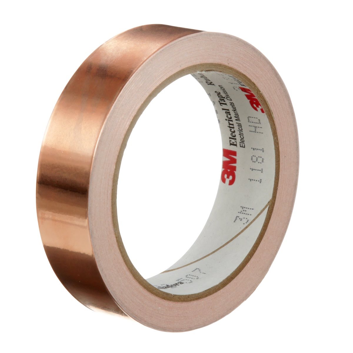 3M 1181-1X18YD EMI Copper Foil Shielding Tape, Copper, Conductive Acrylic, 1 in x 18 yd (7000132169) (9 Pack) - 6