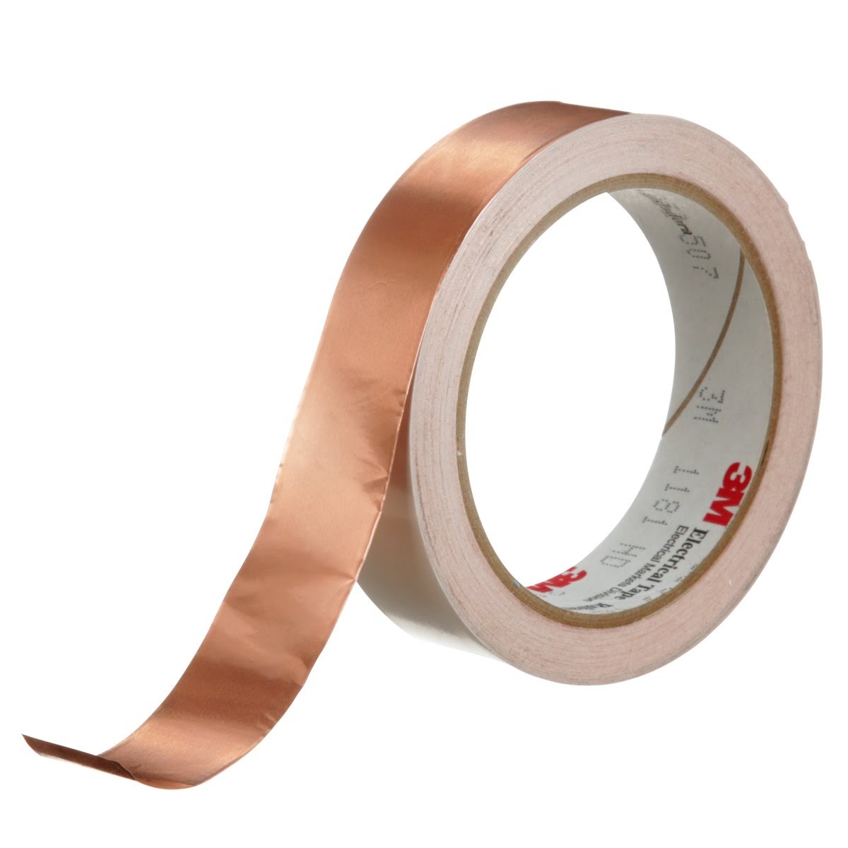 3M 1181-1X18YD EMI Copper Foil Shielding Tape, Copper, Conductive Acrylic, 1 in x 18 yd (7000132169) (9 Pack) - 9
