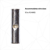 3M M10BCK Scotchlok Butt Connector, Non-Insulated Seamless , 12-10 AWG, built-in wire stop for correct positioning (7000132268) (500 Pack) - 2