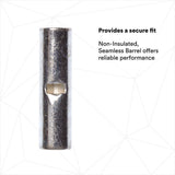 3M M10BCK Scotchlok Butt Connector, Non-Insulated Seamless , 12-10 AWG, built-in wire stop for correct positioning (7000132268) (500 Pack) - 4