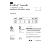 3M M10BCK Scotchlok Butt Connector, Non-Insulated Seamless , 12-10 AWG, built-in wire stop for correct positioning (7000132268) (500 Pack) - 6