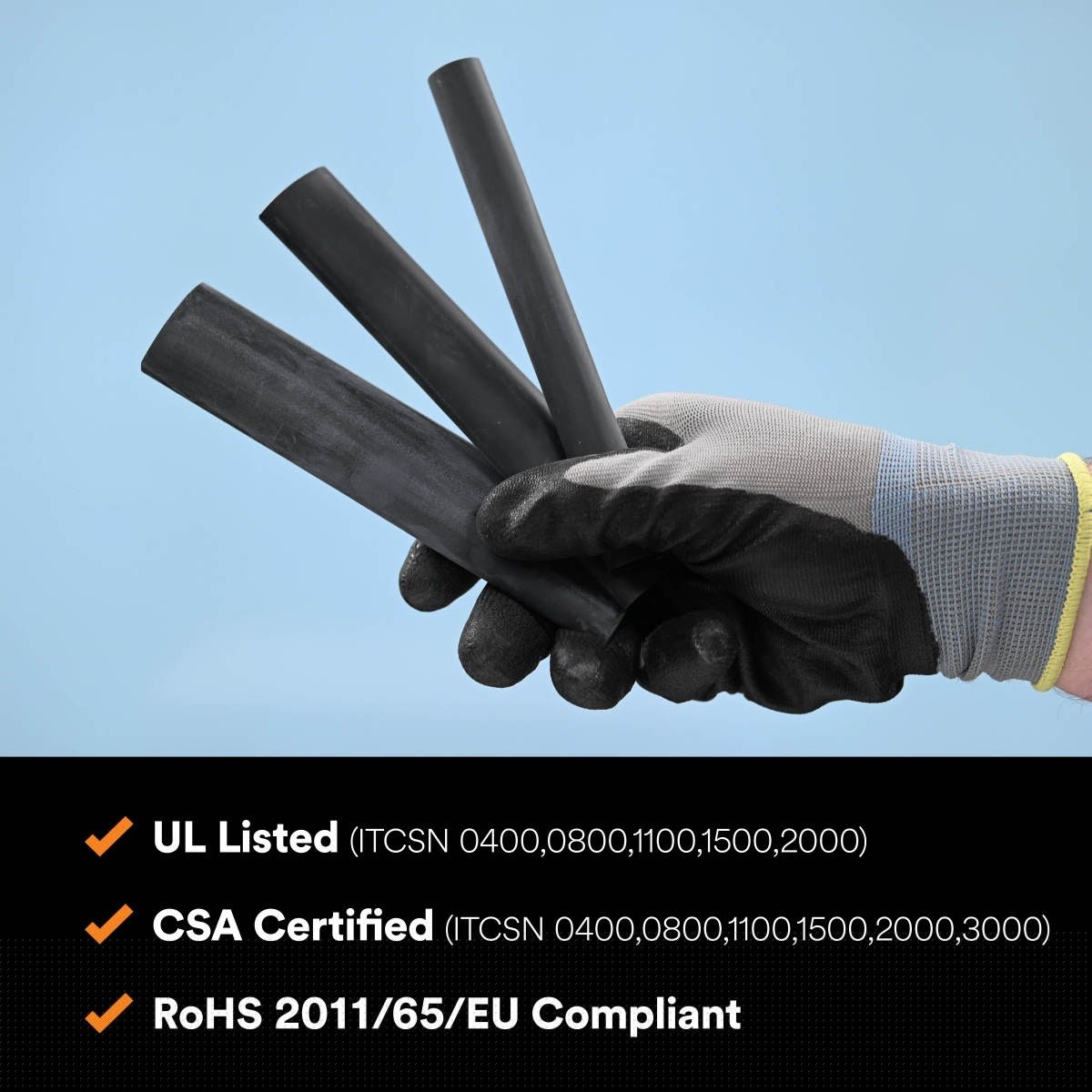 3M ITCSN-1500 Heat Shrink Heavy-Wall Cable Sleeve, 3/0 AWG-400 kcmil, Exp./Rec. I.D. 1.50/0.50 in, 25 ft Reel length (7000132373) - 10