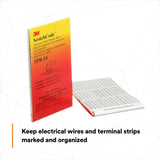 3M Pre-Printed Wire Marker Book, Black Print on White Background, Numbers 46-90 (SPB-14) (7000132487) (5 Pack) - 3