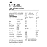 3M SDR-BK ScotchCode Wire Marker Tape Refill Roll Black (7000132530) (10 Pack) - 2