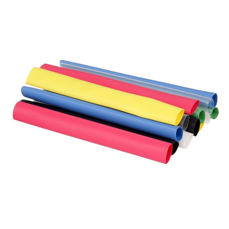3M FP0.375AS6P Heat Shrink Tubing Assortment Pack FP-301 Thin Wall Polyolefin 2:1 600V Assorted Colors 3/8 in x 6 in Pieces (7000132602) (140 Pack)