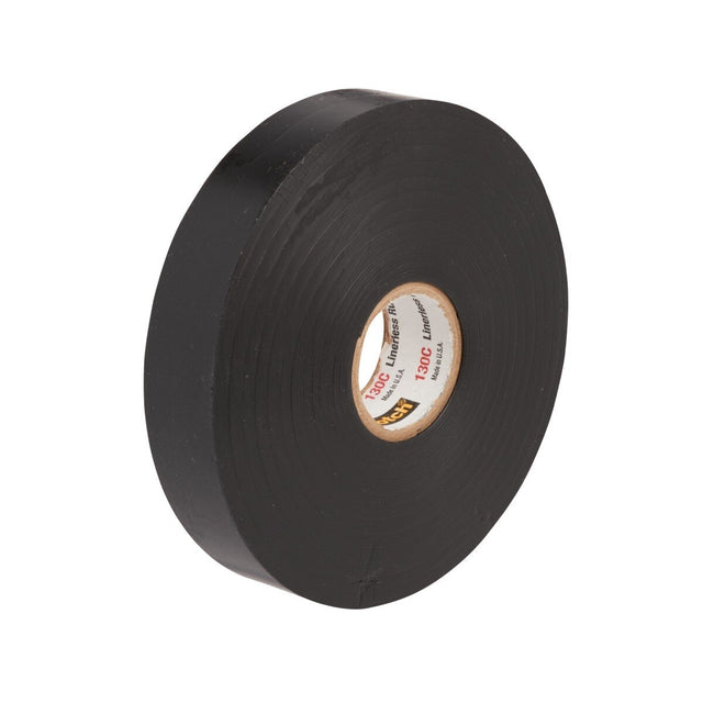 3M 130C Scotch Linerless Rubber Splicing Tape, Black, 1 in x 10 ft, 30 mil, EPDM Self-Fusing (130C-1X10FT) (7000132635) (24 Pack)