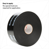 3M 51P-2X100FT Vinyl Corrosion Protection Tape 51, Printed, Black, 20 mil, 2 in x 100 ft (7000132743) (12 Pack) - 3
