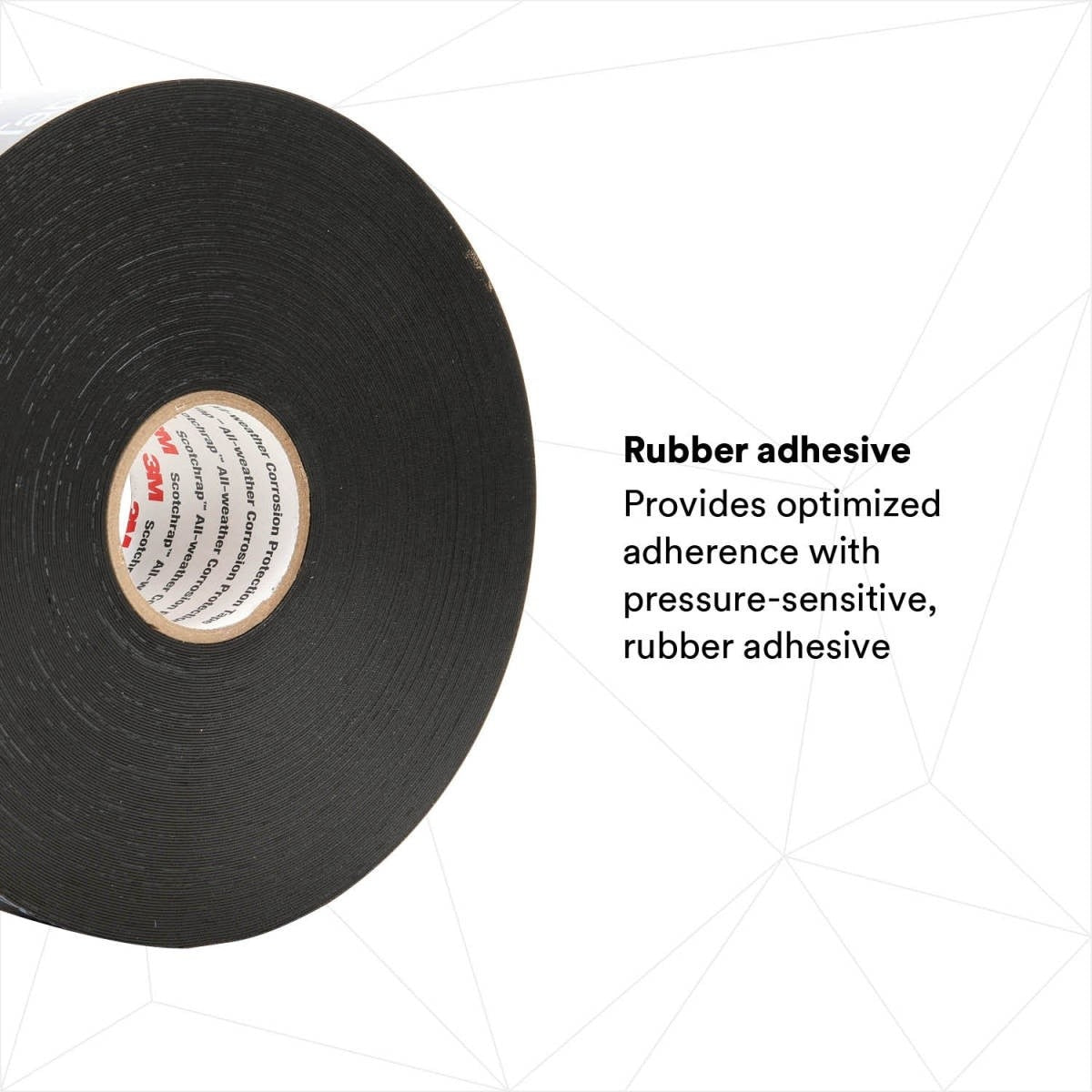 3M 51P-2X100FT Vinyl Corrosion Protection Tape 51, Printed, Black, 20 mil, 2 in x 100 ft (7000132743) (12 Pack) - 4