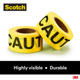 3M 300-Y-3X1000FT Scotch Barricade Tape 300 CAUTION Yellow 3 in x 1000 ft (7000132906) - 7