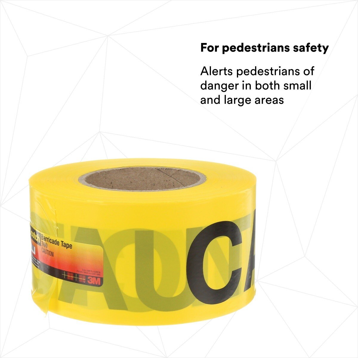 3M 300-Y-3X1000FT Scotch Barricade Tape 300 CAUTION Yellow 3 in x 1000 ft (7000132906) - 10