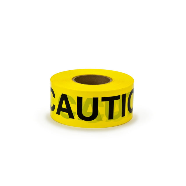 3M Scotch Barricade Tape 301, CAUTION, Non-adhesive, Yellow, 3 in x 300 ft (301-Y-3X300FT) (7000132914) (16 Pack)