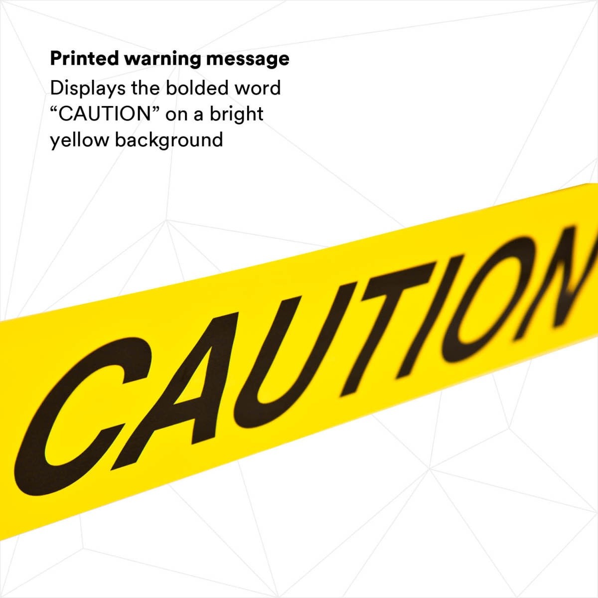 3M Scotch Barricade Tape 301, CAUTION, Non-adhesive, Yellow, 3 in x 300 ft (301-Y-3X300FT) (7000132914) (16 Pack) - 6