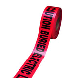 3M 303-R-3X300FT Scotch Buried Barricade Tape 303, CAUTION BURIED ELECTRIC LINE BELOW, Red, 3 in x 300 ft (7000132915) (16 Pack)