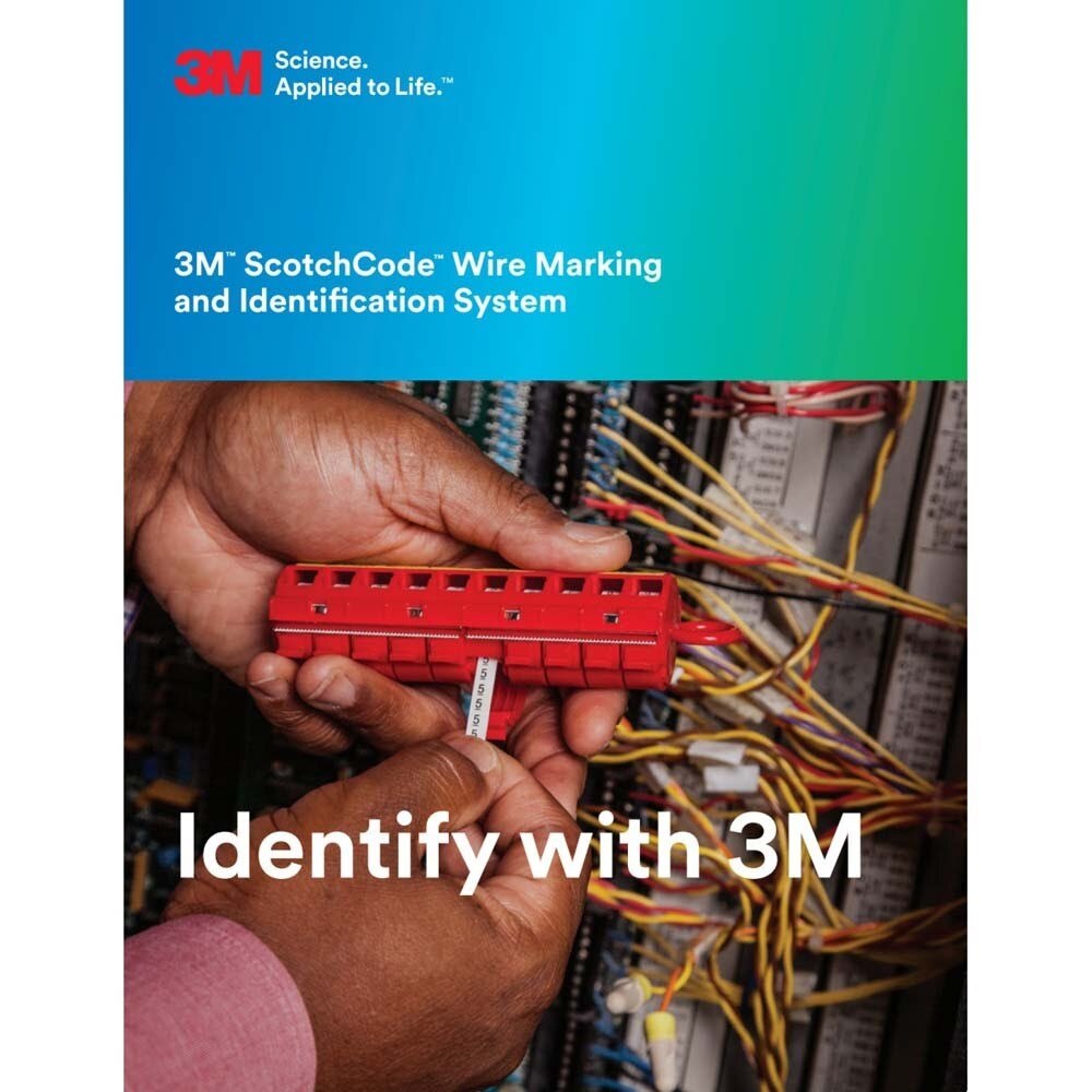 3M 7000133164 Write-On Wire Marker Book SWB-01, 0.5 in x 1.5 in, contains self-laminating markers for small volume applications - 3