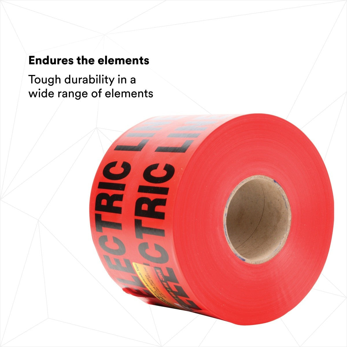 3M 368-R-6X1000FT Scotch Buried Barricade Tape CAUTION BURIED ELECTRIC LINE BELOW Red 6 in x 1000 ft (7000133186) (4 Pack) - 3
