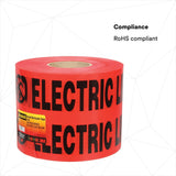 3M 368-R-6X1000FT Scotch Buried Barricade Tape CAUTION BURIED ELECTRIC LINE BELOW Red 6 in x 1000 ft (7000133186) (4 Pack) - 5