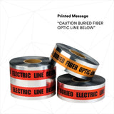 3M 407-O-3X1000FT Scotch Detectable Buried Barricade Tape 407 CAUTION BURIED FIBER OPTIC LINE BELOW 3 in x 1000 ft Orange (7000133191) (8 Pack) - 5