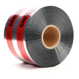 3M 408-R-6X1000FT Scotch Detectable Buried Barricade Tape CAUTION BURIED ELECTRIC LINE BELOW 6 in x 1000 ft Red (7000133192) (4 Pack) - 3
