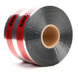 3M 408-R-6X1000FT Scotch Detectable Buried Barricade Tape CAUTION BURIED ELECTRIC LINE BELOW 6 in x 1000 ft Red (7000133192) (4 Pack) - 3