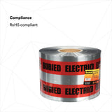 3M 408-R-6X1000FT Scotch Detectable Buried Barricade Tape CAUTION BURIED ELECTRIC LINE BELOW 6 in x 1000 ft Red (7000133192) (4 Pack) - 6