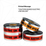 3M 408-R-6X1000FT Scotch Detectable Buried Barricade Tape CAUTION BURIED ELECTRIC LINE BELOW 6 in x 1000 ft Red (7000133192) (4 Pack) - 8