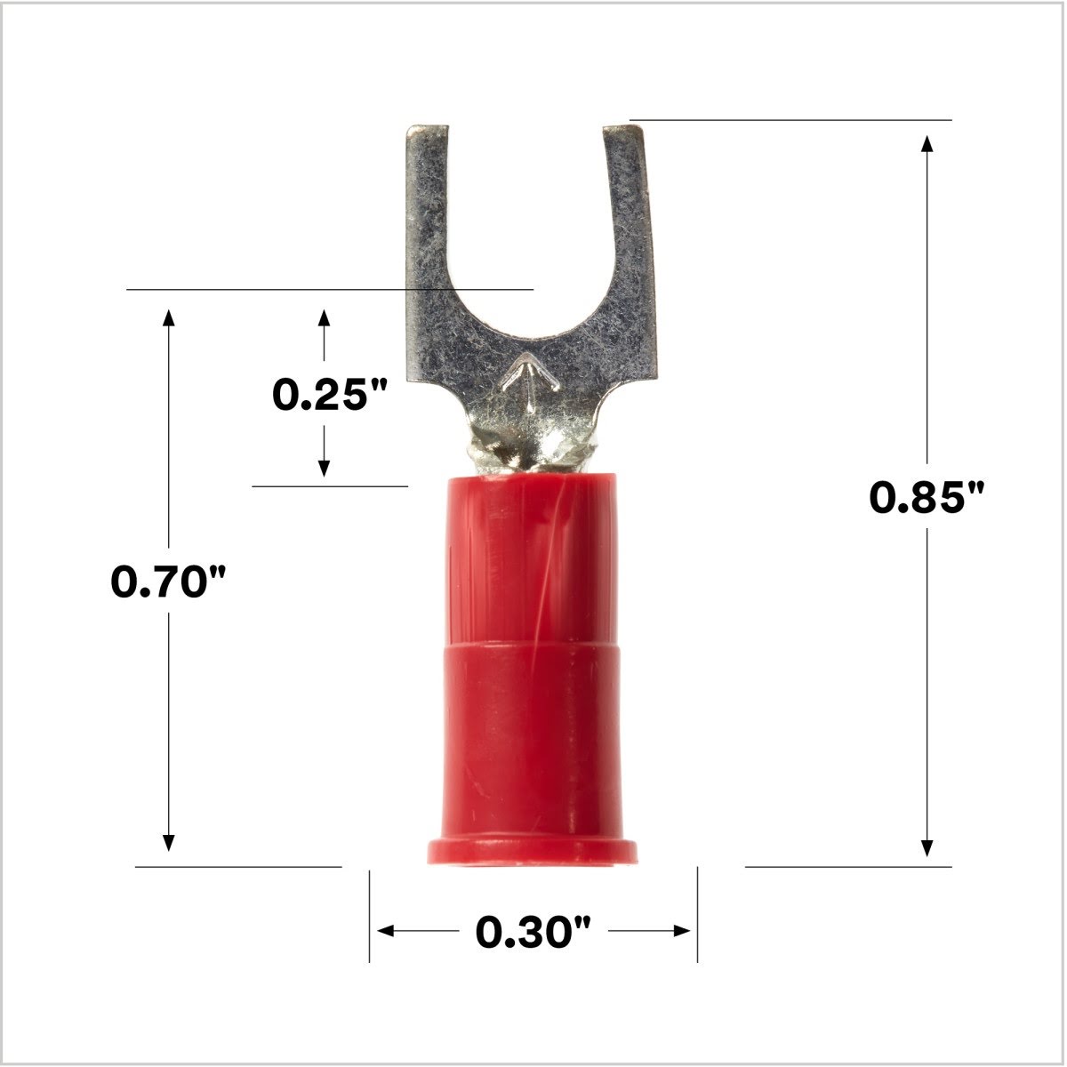 3M MV18-10FBX Block Fork Vinyl Insulated Terminals, Red, 22-18 AWG, Stud Size 10, 100 per Bottle (7000133324) (500 Pack) - 3